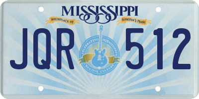 MS license plate JQR512