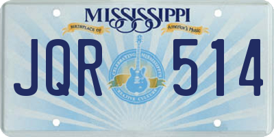 MS license plate JQR514