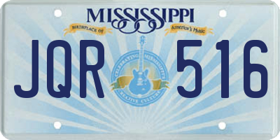 MS license plate JQR516