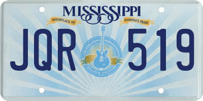 MS license plate JQR519