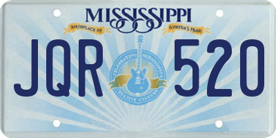MS license plate JQR520