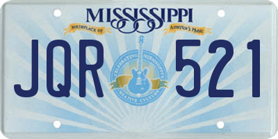 MS license plate JQR521