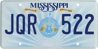MS license plate JQR522