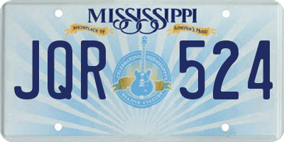MS license plate JQR524