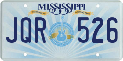 MS license plate JQR526