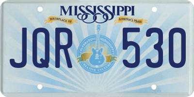 MS license plate JQR530