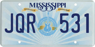 MS license plate JQR531