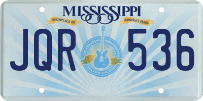 MS license plate JQR536