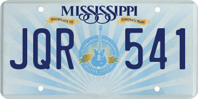 MS license plate JQR541