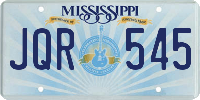 MS license plate JQR545