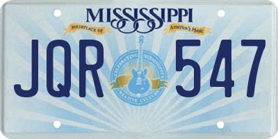 MS license plate JQR547
