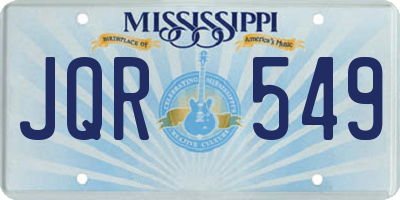 MS license plate JQR549