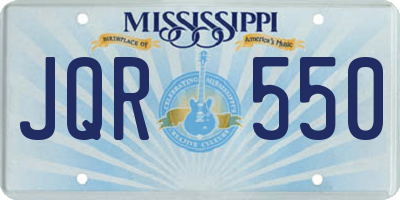 MS license plate JQR550