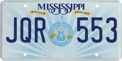 MS license plate JQR553