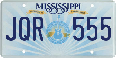 MS license plate JQR555