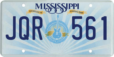 MS license plate JQR561