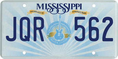MS license plate JQR562