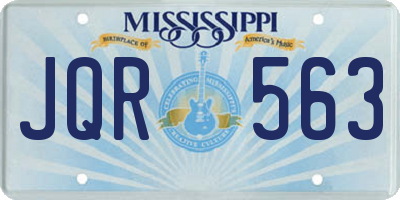 MS license plate JQR563