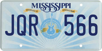 MS license plate JQR566
