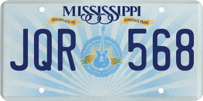 MS license plate JQR568