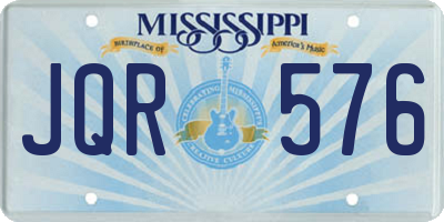 MS license plate JQR576