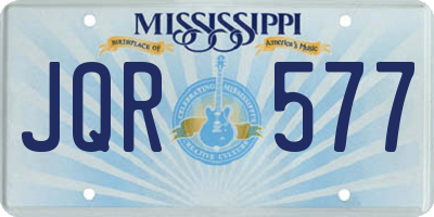MS license plate JQR577