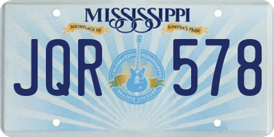 MS license plate JQR578