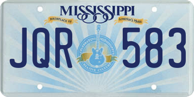 MS license plate JQR583