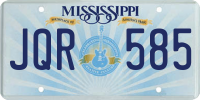 MS license plate JQR585