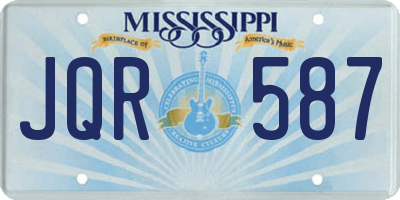 MS license plate JQR587