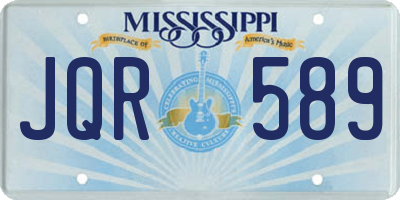 MS license plate JQR589