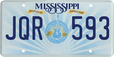 MS license plate JQR593