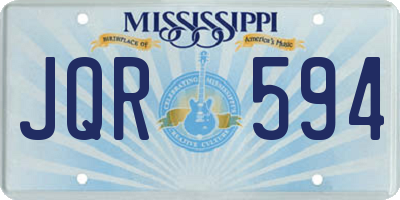 MS license plate JQR594