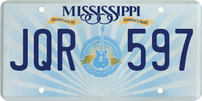MS license plate JQR597