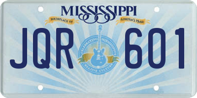 MS license plate JQR601