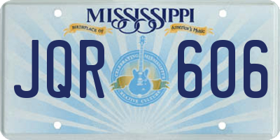 MS license plate JQR606