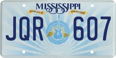 MS license plate JQR607