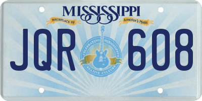 MS license plate JQR608