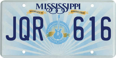 MS license plate JQR616