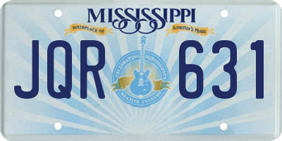 MS license plate JQR631