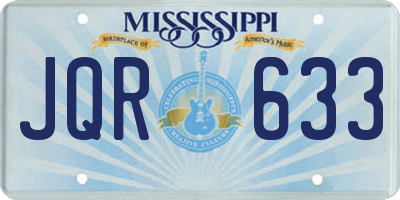 MS license plate JQR633