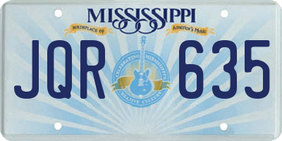 MS license plate JQR635