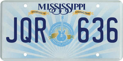 MS license plate JQR636