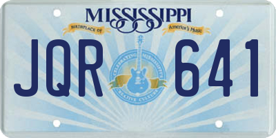 MS license plate JQR641