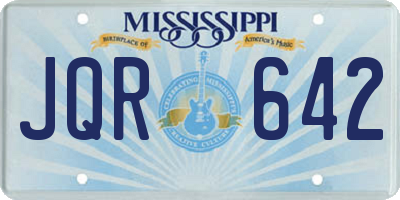 MS license plate JQR642