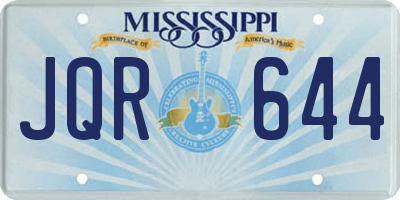 MS license plate JQR644