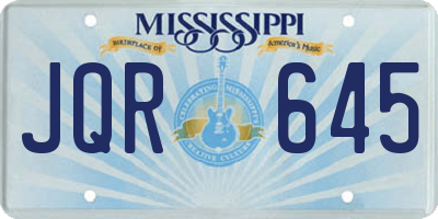 MS license plate JQR645