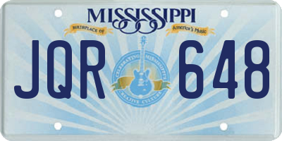 MS license plate JQR648