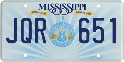 MS license plate JQR651