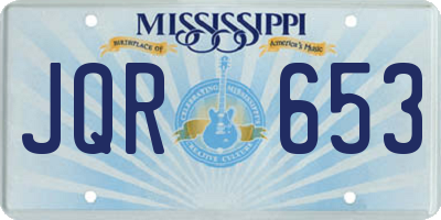 MS license plate JQR653